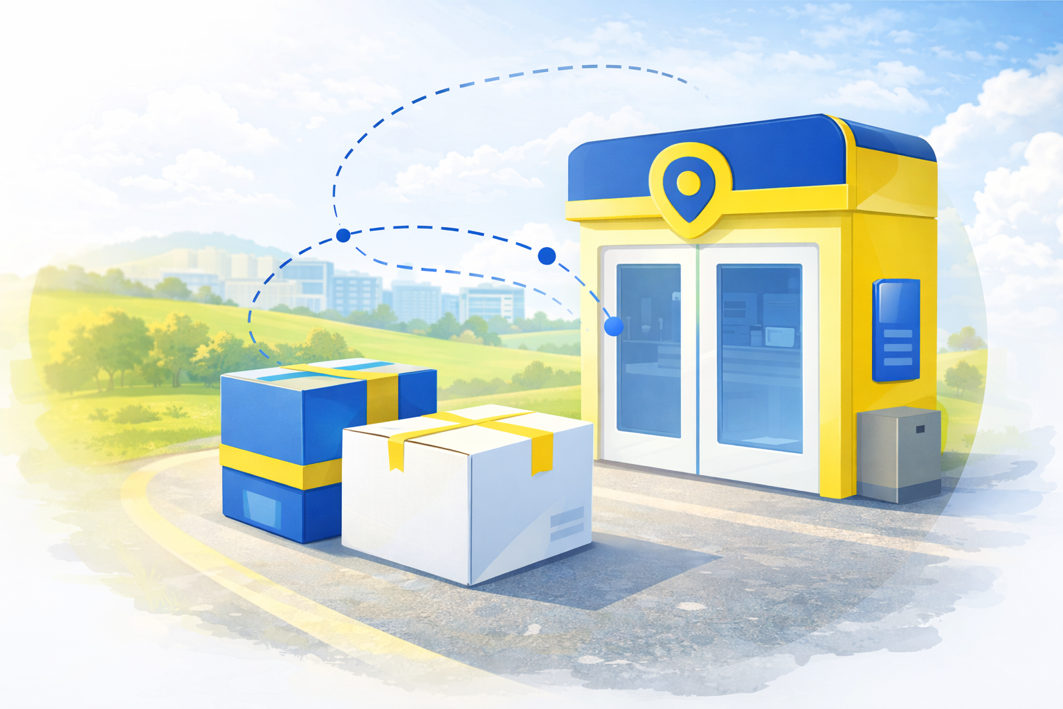 Ritiro pacchi al punto di consegna